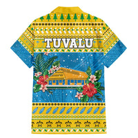 Tuvalu Christmas Family Matching Mermaid Dress and Hawaiian Shirt Coat Of Arms Manuia Te Kilisimasi LT05 - Polynesian Pride