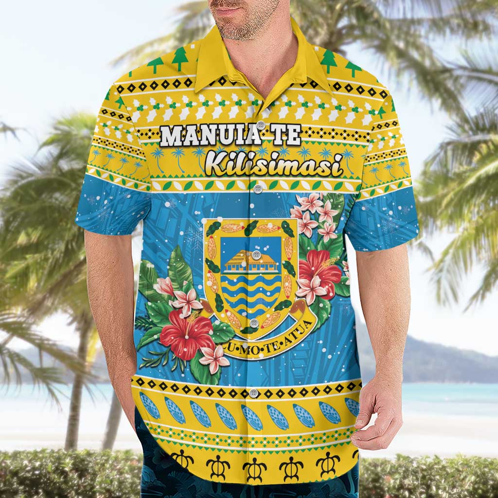 Tuvalu Christmas Hawaiian Shirt Coat Of Arms Manuia Te Kilisimasi LT05 - Polynesian Pride