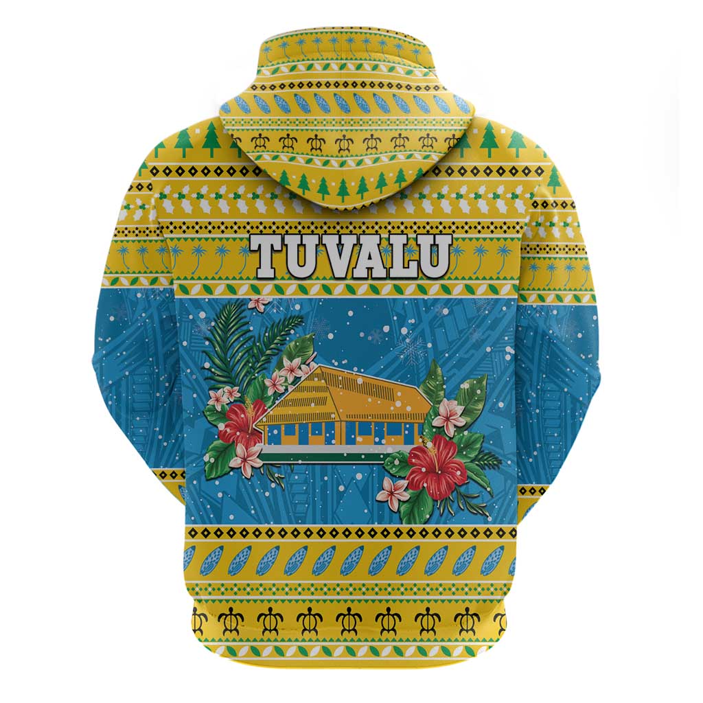 Tuvalu Christmas Hoodie Coat Of Arms Manuia Te Kilisimasi LT05 - Polynesian Pride