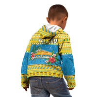 Tuvalu Christmas Kid Hoodie Coat Of Arms Manuia Te Kilisimasi LT05 - Polynesian Pride