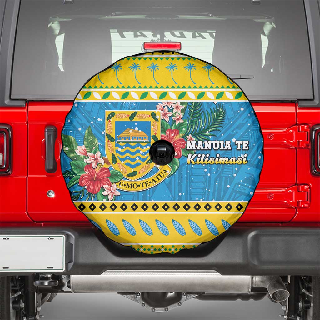 Tuvalu Christmas Spare Tire Cover Coat Of Arms Manuia Te Kilisimasi LT05 - Polynesian Pride
