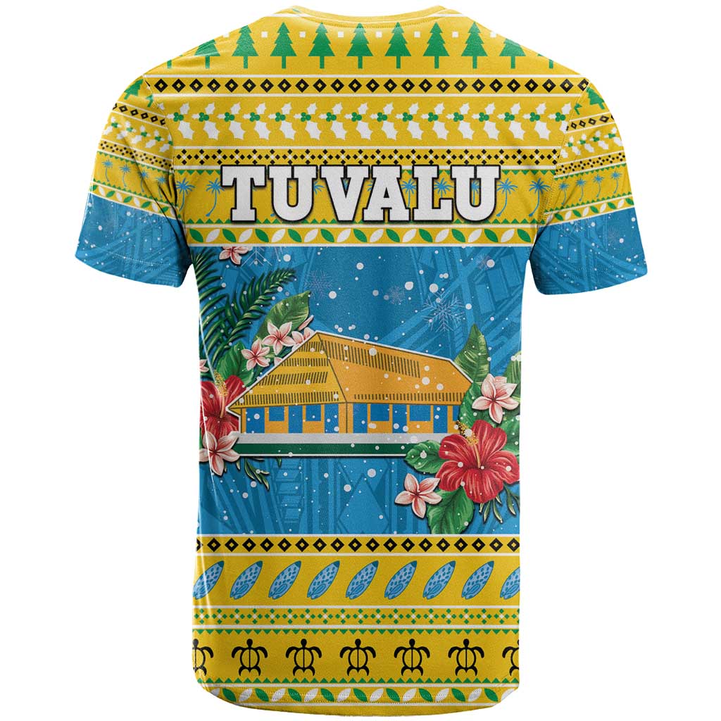 Tuvalu Christmas T Shirt Coat Of Arms Manuia Te Kilisimasi