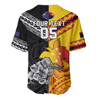 New Zealand And Papua New Guinea Rugby Custom Baseball Jersey Maori Kiwi With Bird of Paradise LT05 - Polynesian Pride