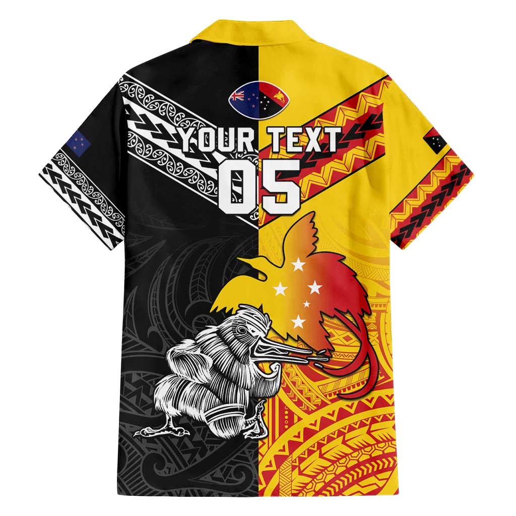 New Zealand And Papua New Guinea Rugby Custom Family Matching Summer Maxi Dress and Hawaiian Shirt Maori Kiwi With Bird of Paradise LT05 - Polynesian Pride