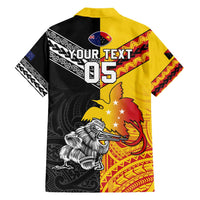 New Zealand And Papua New Guinea Rugby Custom Hawaiian Shirt Maori Kiwi With Bird of Paradise LT05 - Polynesian Pride