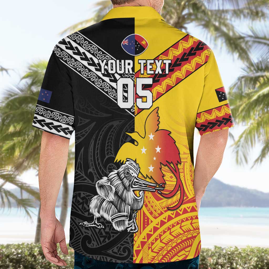 New Zealand And Papua New Guinea Rugby Custom Hawaiian Shirt Maori Kiwi With Bird of Paradise LT05 - Polynesian Pride