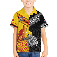 New Zealand And Papua New Guinea Rugby Custom Hawaiian Shirt Maori Kiwi With Bird of Paradise LT05 - Polynesian Pride