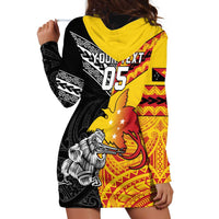 New Zealand And Papua New Guinea Rugby Custom Hoodie Dress Maori Kiwi With Bird of Paradise LT05 - Polynesian Pride
