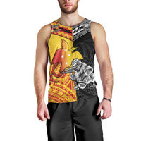 New Zealand And Papua New Guinea Rugby Custom Men Tank Top Maori Kiwi With Bird of Paradise LT05 - Polynesian Pride