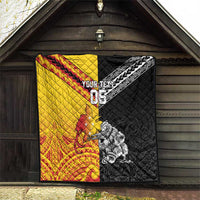 New Zealand And Papua New Guinea Rugby Custom Quilt Maori Kiwi With Bird of Paradise LT05 - Polynesian Pride