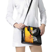 New Zealand And Papua New Guinea Rugby Custom Shoulder Handbag Maori Kiwi With Bird of Paradise LT05 - Polynesian Pride
