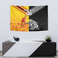 New Zealand And Papua New Guinea Rugby Custom Tapestry Maori Kiwi With Bird of Paradise LT05 - Polynesian Pride