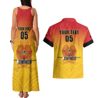 Papua New Guinea Rugby Custom Couples Matching Tank Maxi Dress and Hawaiian Shirt Go Orchids Pacific Champions LT05 - Polynesian Pride
