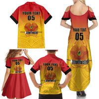 Papua New Guinea Rugby Custom Family Matching Summer Maxi Dress and Hawaiian Shirt Go Orchids Pacific Champions LT05 - Polynesian Pride