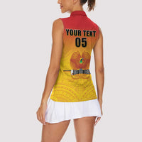 Papua New Guinea Rugby Custom Women Sleeveless Polo Shirt Go Orchids Pacific Champions LT05 - Polynesian Pride