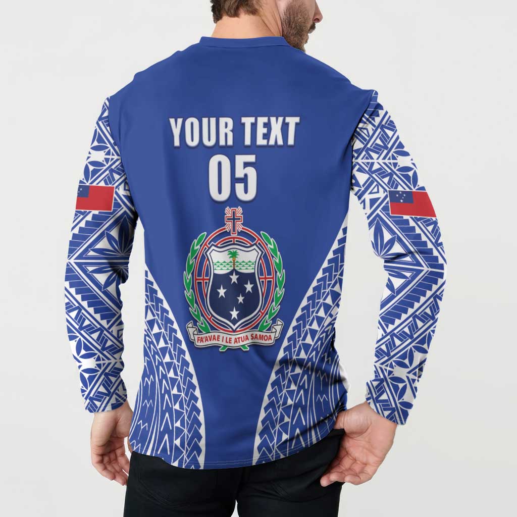 Fetu Samoa Rugby Custom Button Sweatshirt Go Champions