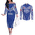 Fetu Samoa Rugby Custom Couples Matching Off The Shoulder Long Sleeve Dress and Long Sleeve Button Shirt Go Champions