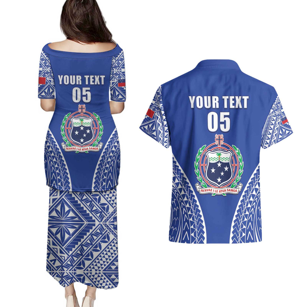 Fetu Samoa Rugby Custom Couples Matching Puletasi and Hawaiian Shirt Go Champions