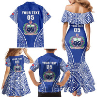 Fetu Samoa Rugby Custom Family Matching Mermaid Dress and Hawaiian Shirt Go Champions LT05 - Polynesian Pride