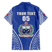Fetu Samoa Rugby Custom Family Matching Off The Shoulder Long Sleeve Dress and Hawaiian Shirt Go Champions LT05 - Polynesian Pride