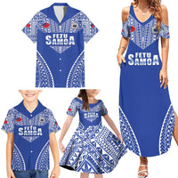 Fetu Samoa Rugby Custom Family Matching Summer Maxi Dress and Hawaiian Shirt Go Champions LT05 - Polynesian Pride