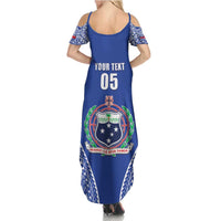 Fetu Samoa Rugby Custom Family Matching Summer Maxi Dress and Hawaiian Shirt Go Champions LT05 - Polynesian Pride