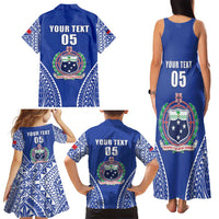 Fetu Samoa Rugby Custom Family Matching Tank Maxi Dress and Hawaiian Shirt Go Champions LT05 - Polynesian Pride