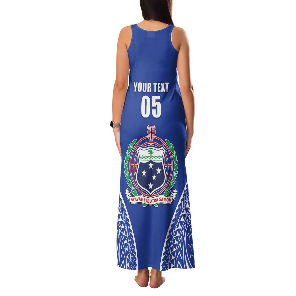 Fetu Samoa Rugby Custom Family Matching Tank Maxi Dress and Hawaiian Shirt Go Champions LT05 - Polynesian Pride