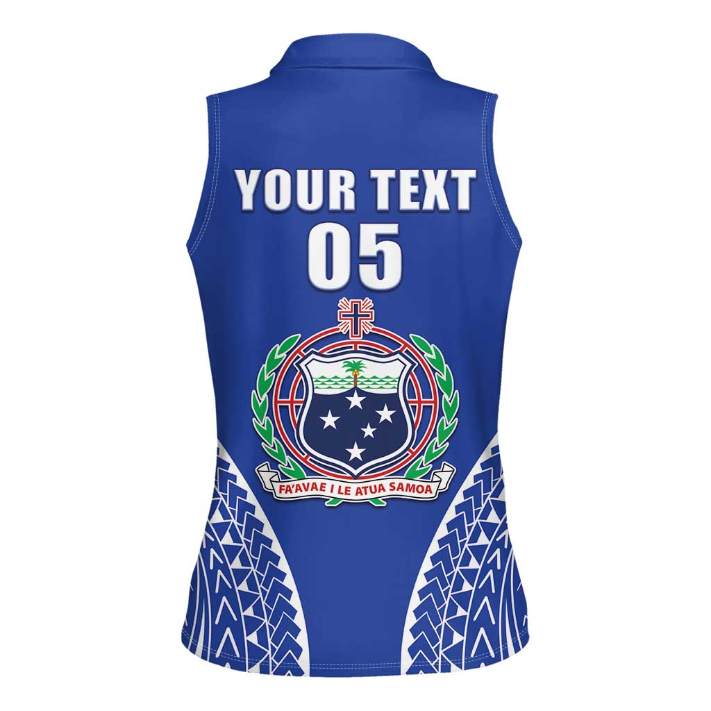 Fetu Samoa Rugby Custom Women Sleeveless Polo Shirt Go Champions