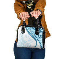Blue Polynesian Tribal Turtle Floral Pattern Shoulder Handbag LT05 One Size Blue - Polynesian Pride