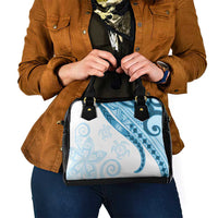 Blue Polynesian Tribal Turtle Floral Pattern Shoulder Handbag LT05 - Polynesian Pride