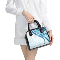 Blue Polynesian Tribal Turtle Floral Pattern Shoulder Handbag LT05 - Polynesian Pride