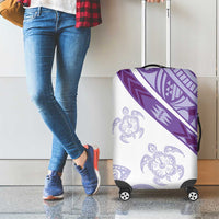 Purple Polynesian Tribal Turtle Floral Pattern Luggage Cover LT05 - Polynesian Pride