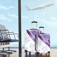 Purple Polynesian Tribal Turtle Floral Pattern Luggage Cover LT05 - Polynesian Pride