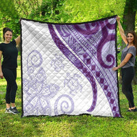 Purple Polynesian Tribal Turtle Floral Pattern Quilt LT05 - Polynesian Pride