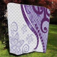 Purple Polynesian Tribal Turtle Floral Pattern Quilt LT05 - Polynesian Pride