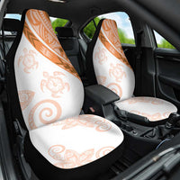 Orange Polynesian Tribal Turtle Floral Pattern Car Seat Cover LT05 One Size Orange - Polynesian Pride