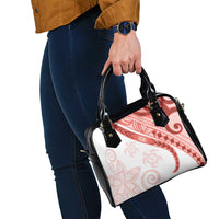 Coral Red Polynesian Tribal Turtle Floral Pattern Shoulder Handbag LT05 - Polynesian Pride