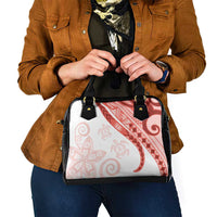 Coral Red Polynesian Tribal Turtle Floral Pattern Shoulder Handbag LT05 - Polynesian Pride