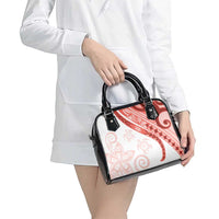 Coral Red Polynesian Tribal Turtle Floral Pattern Shoulder Handbag LT05 - Polynesian Pride