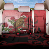 New Zealand Parrot Kaka Back Car Seat Cover Maori Koru With Pohutukawa Flowers LT05 One Size Red - Polynesian Pride