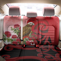 New Zealand Parrot Kaka Back Car Seat Cover Maori Koru With Pohutukawa Flowers LT05 - Polynesian Pride