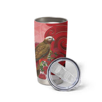 New Zealand Parrot Kaka Tumbler Cup Maori Koru With Pohutukawa Flowers LT05 - Polynesian Pride