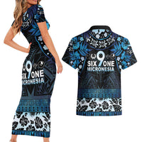Micronesia FSM 691 Couples Matching Short Sleeve Bodycon Dress and Hawaiian Shirt Respect Culture LT05 - Polynesian Pride