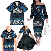 Micronesia FSM 691 Family Matching Off The Shoulder Long Sleeve Dress and Hawaiian Shirt Respect Culture LT05 - Polynesian Pride