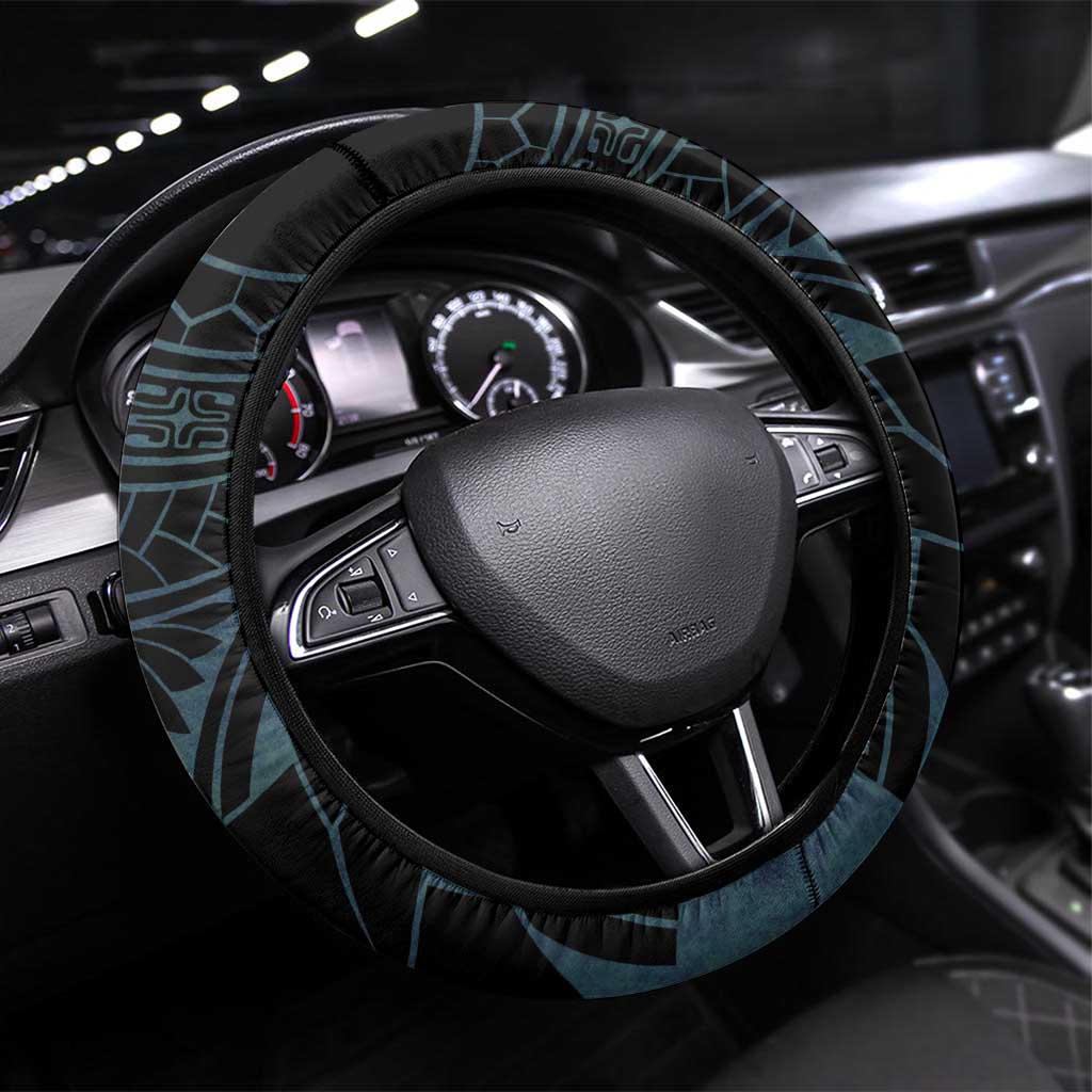Micronesia FSM 691 Steering Wheel Cover Respect Culture LT05 Universal Fit Blue - Polynesian Pride