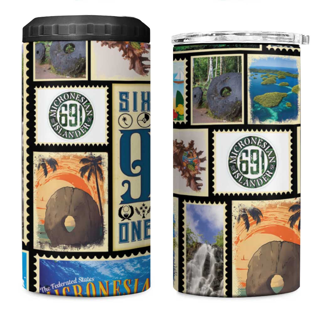FSM Micronesia Culture 4 in 1 Can Cooler Tumbler LT05 One Size: 16 oz Colorful - Polynesian Pride