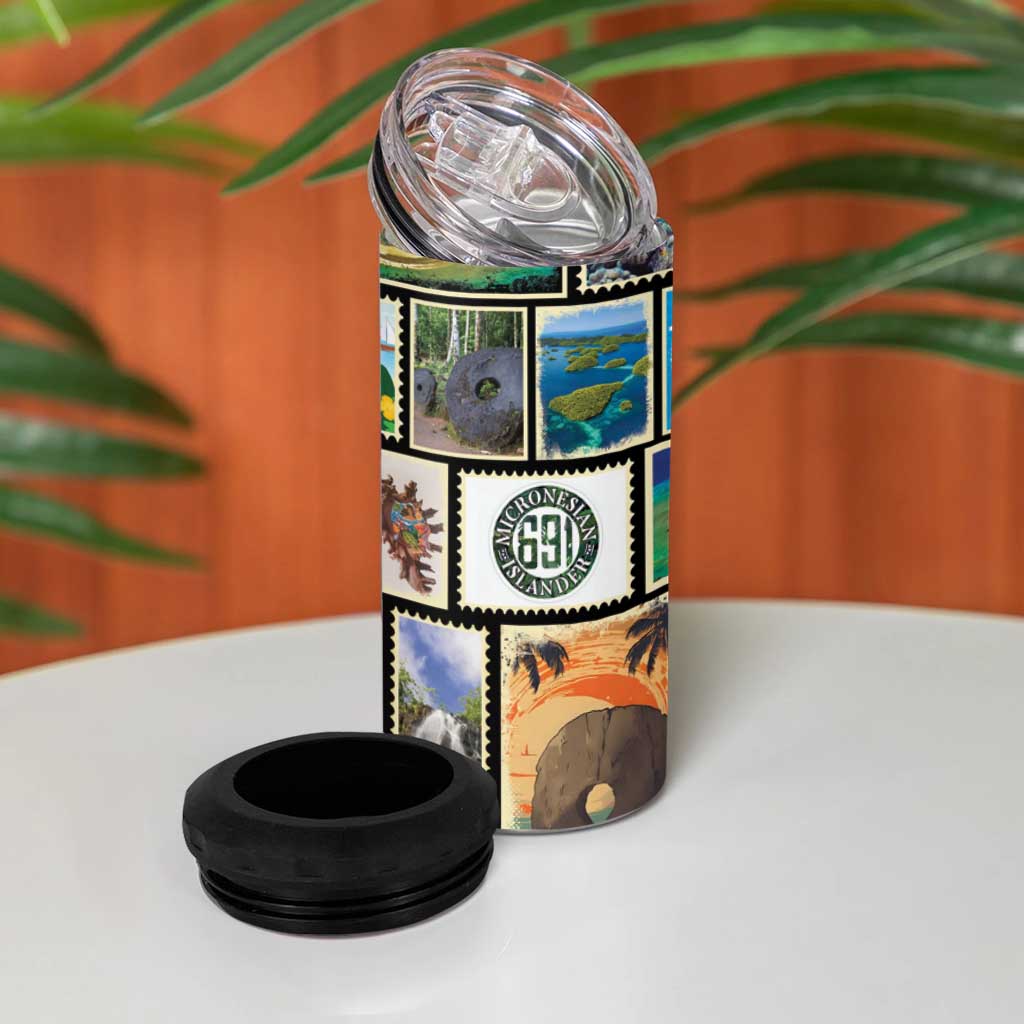 FSM Micronesia Culture 4 in 1 Can Cooler Tumbler LT05 - Polynesian Pride
