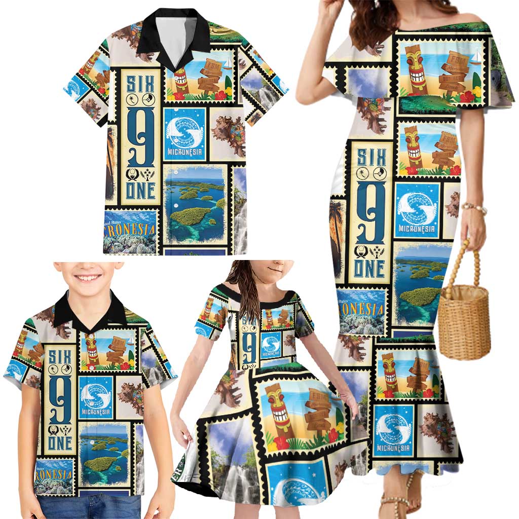 FSM Micronesia Culture Family Matching Mermaid Dress and Hawaiian Shirt LT05 - Polynesian Pride