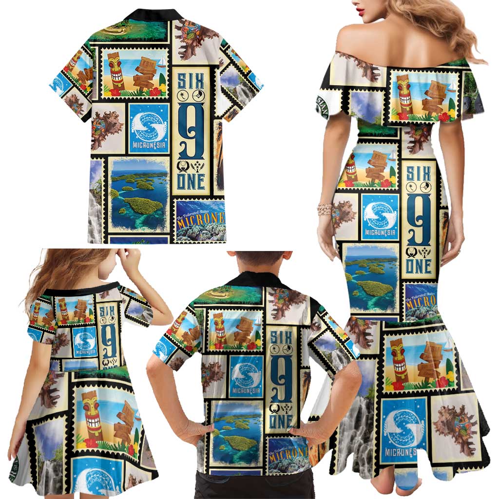 FSM Micronesia Culture Family Matching Mermaid Dress and Hawaiian Shirt LT05 - Polynesian Pride
